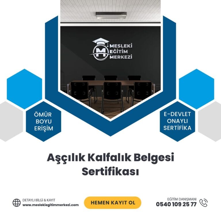 Aşçılık Kalfalık Belgesi Sertifikası
