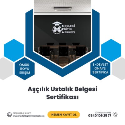 Aşçılık Ustalık Belgesi Sertifikası