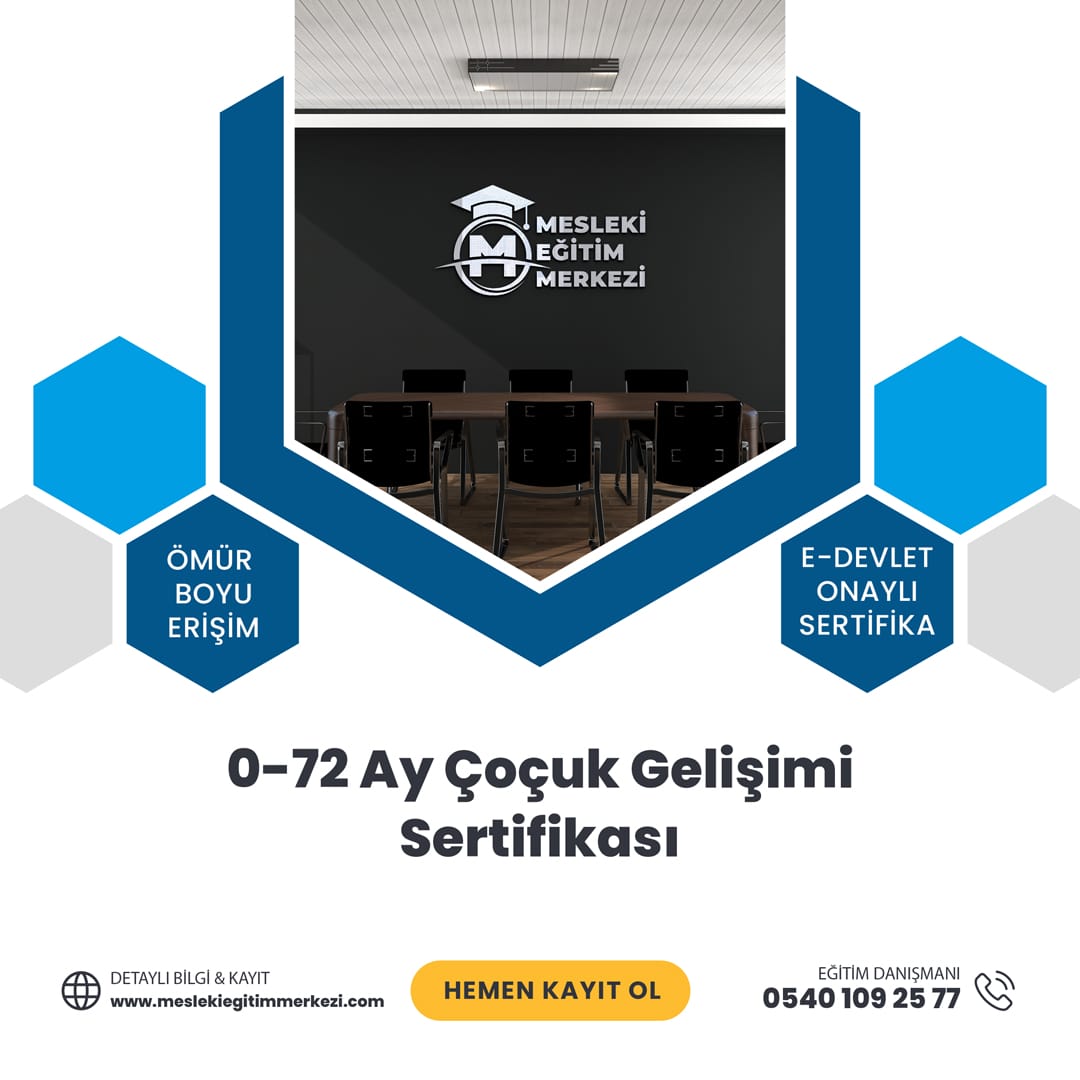 0-72 Ay Çoçuk Gelişimi Sertifikası