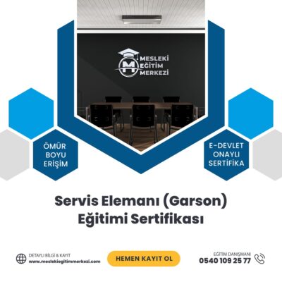 Servis Elemanı (Garson) Eğitimi Sertifikası