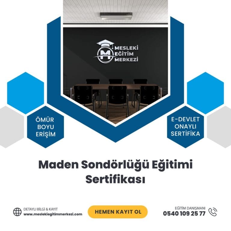 Maden Sondörlüğü Eğitimi Sertifikası
